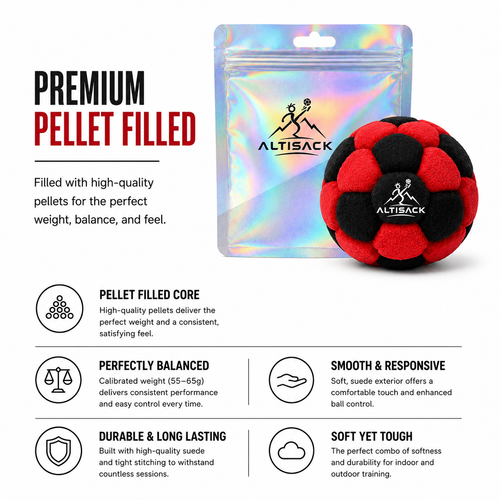 Black Cherry Original 32 Panel Hacky Sack